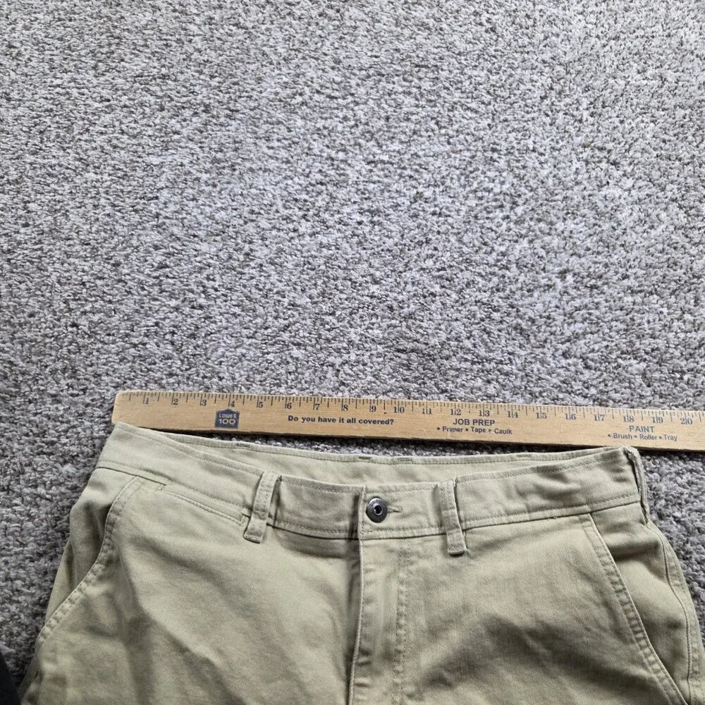 LL Bean Pants Mens 36x32 Brown Field Chinos 5 Pocket Straight Adjustable Waist
